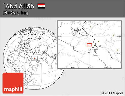 Blank Location Map of `Abd Allāh