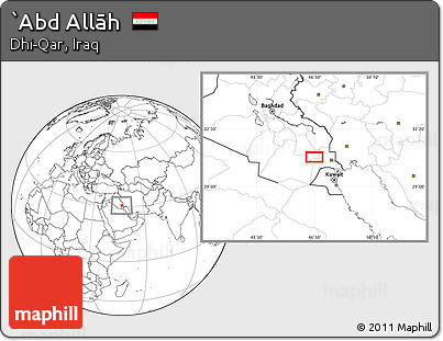 Blank Location Map of `Abd Allāh