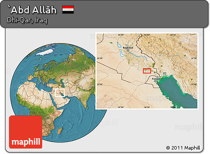 Satellite Location Map of `Abd Allāh