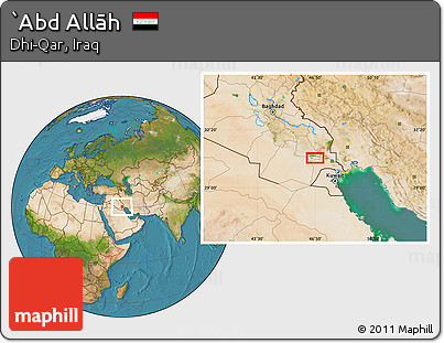 Satellite Location Map of `Abd Allāh