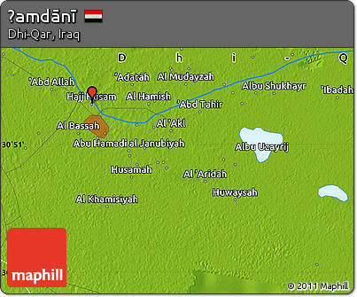 Physical Map of Ḩamdānī