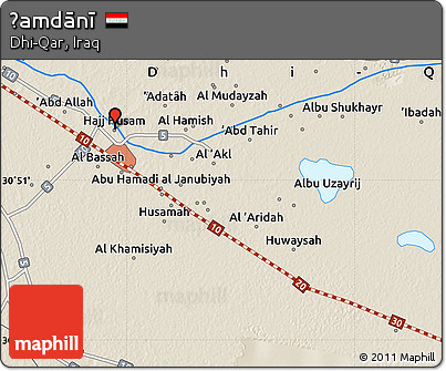 Shaded Relief Map of Ḩamdānī