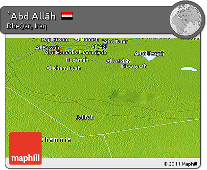 Physical Panoramic Map of `Abd Allāh