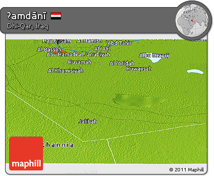Physical Panoramic Map of Ḩamdānī
