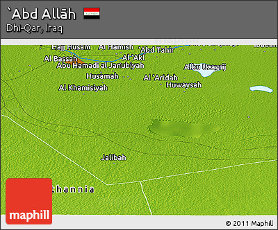 Physical Panoramic Map of `Abd Allāh
