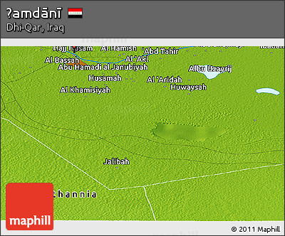 Physical Panoramic Map of Ḩamdānī
