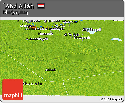 Physical Panoramic Map of `Abd Allāh