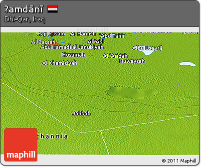 Physical Panoramic Map of Ḩamdānī