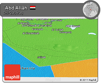 Political Panoramic Map of `Abd Allāh