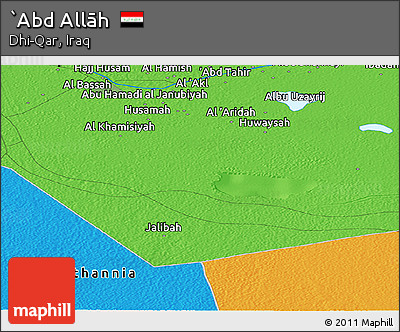 Political Panoramic Map of `Abd Allāh