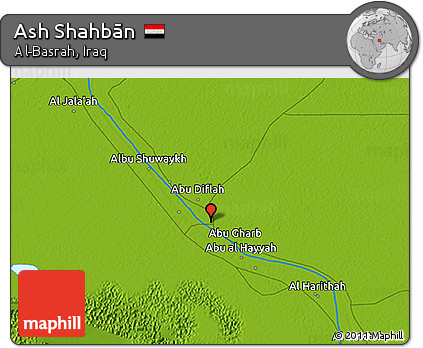 Physical 3D Map of Ash Shahbān