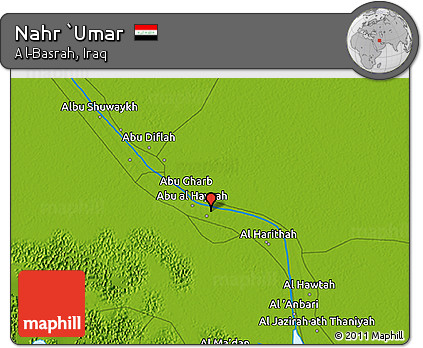 Physical 3D Map of Nahr `Umar