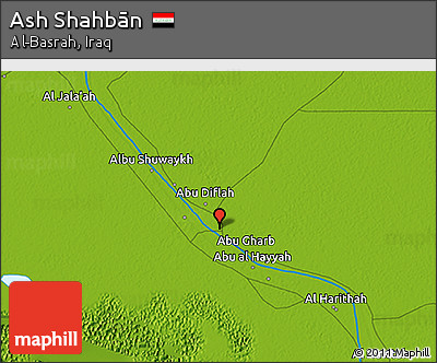 Physical 3D Map of Ash Shahbān