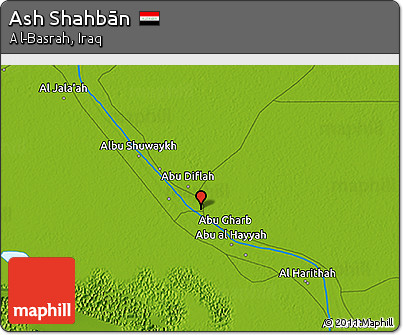 Physical 3D Map of Ash Shahbān
