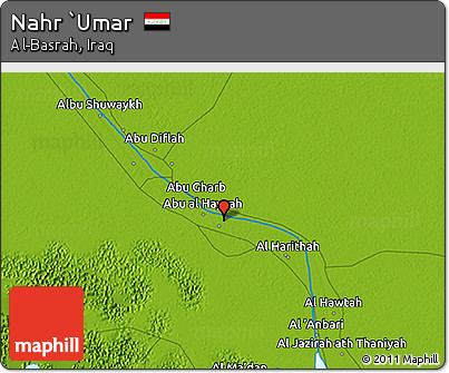 Physical 3D Map of Nahr `Umar