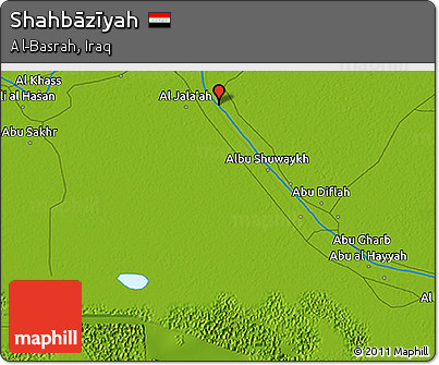 Physical 3D Map of Shahbāzīyah