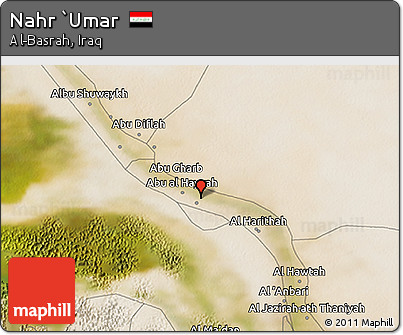 Satellite 3D Map of Nahr `Umar