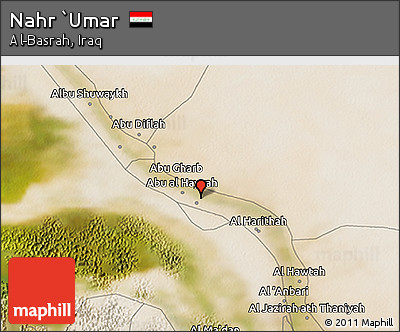 Satellite 3D Map of Nahr `Umar