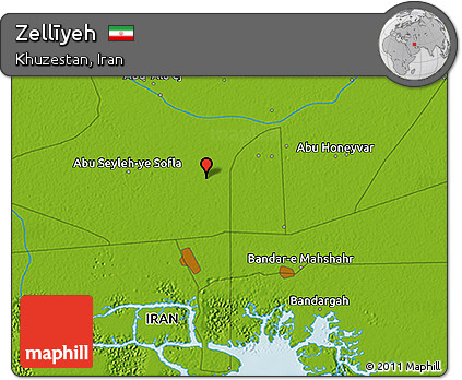 Physical 3D Map of Zellīyeh