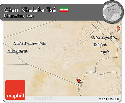 Satellite 3D Map of Cham Khalaf-e `Īsá