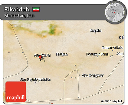 Satellite 3D Map of Elkatdeh