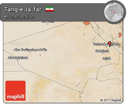 Satellite 3D Map of Tang-e Ja`far