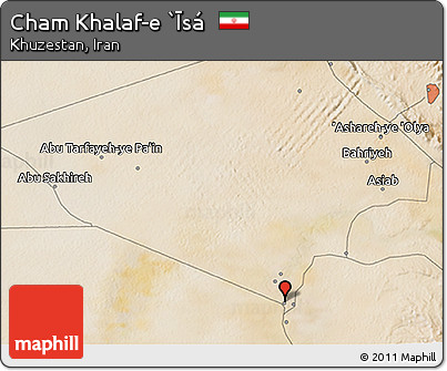 Satellite 3D Map of Cham Khalaf-e `Īsá