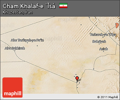 Satellite 3D Map of Cham Khalaf-e `Īsá