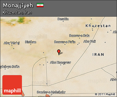 Satellite 3D Map of Monajjīyeh