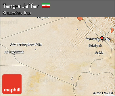 Satellite 3D Map of Tang-e Ja`far