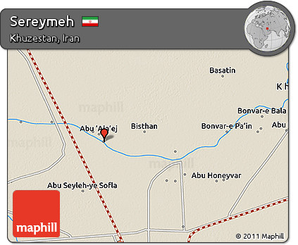 Shaded Relief 3D Map of Sereymeh