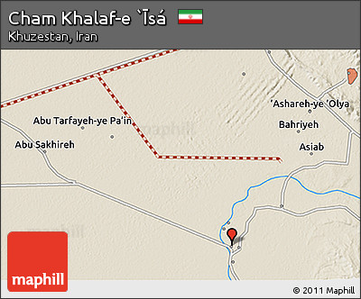 Shaded Relief 3D Map of Cham Khalaf-e `Īsá