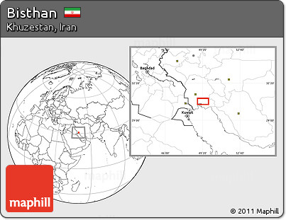 Blank Location Map of Bisthan