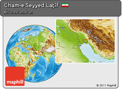 Physical Location Map of Cham-e Seyyed Laţīf