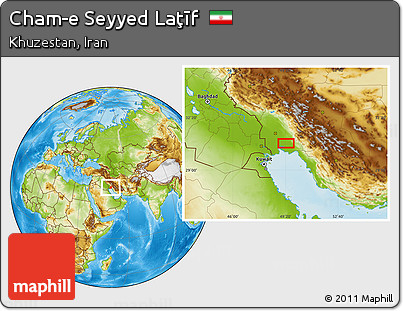 Physical Location Map of Cham-e Seyyed Laţīf
