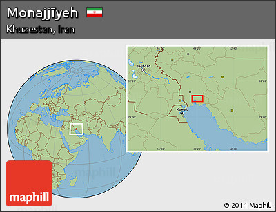 Savanna Style Location Map of Monajjīyeh
