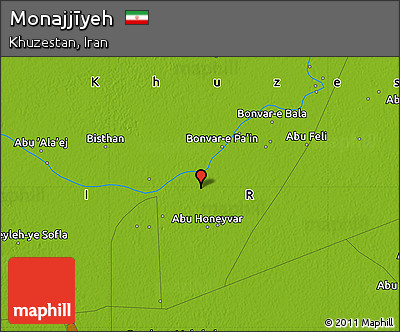 Physical Map of Monajjīyeh