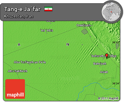 Political Map of Tang-e Ja`far