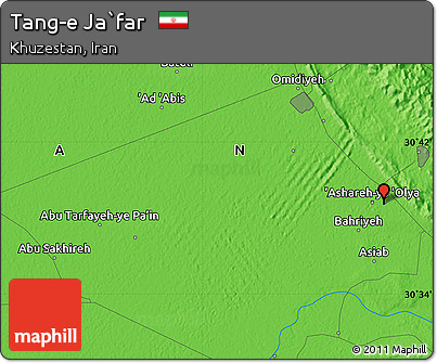 Political Map of Tang-e Ja`far