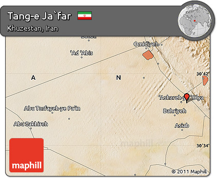 Satellite Map of Tang-e Ja`far