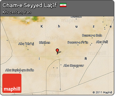 Satellite Map of Cham-e Seyyed Laţīf