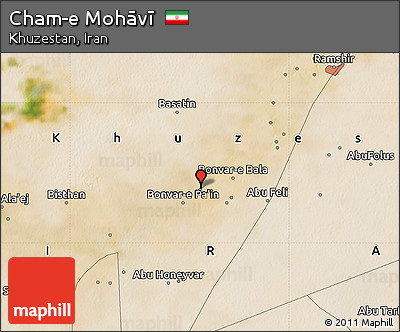 Satellite Map of Cham-e Mohāvī