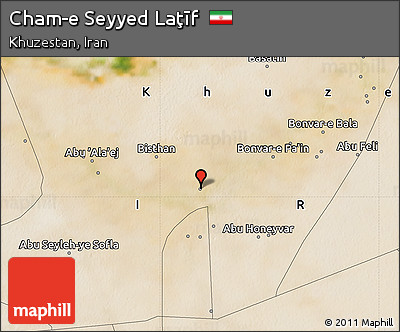 Satellite Map of Cham-e Seyyed Laţīf