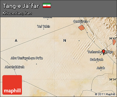 Satellite Map of Tang-e Ja`far