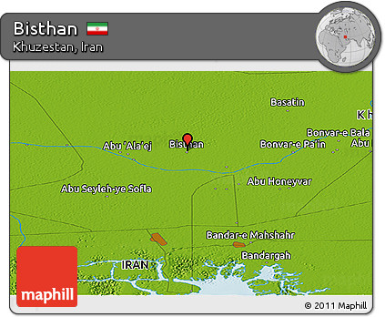 Physical Panoramic Map of Bisthan