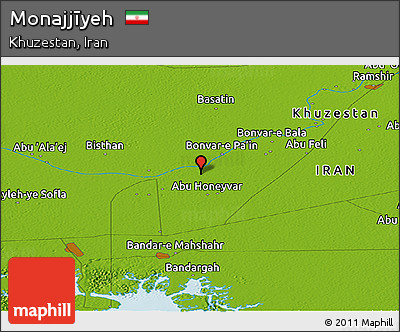 Physical Panoramic Map of Monajjīyeh