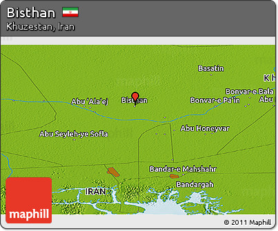 Physical Panoramic Map of Bisthan