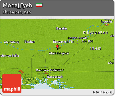 Physical Panoramic Map of Monajjīyeh