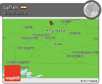 Political Panoramic Map of Şafḩeh