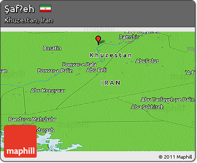 Political Panoramic Map of Şafḩeh